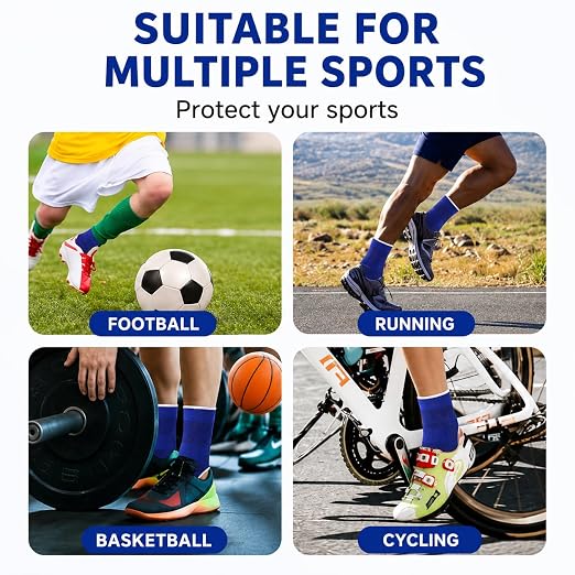 2 Pack Compression Ankle Brace Support Sleeve for Women & Men, Breathable Elastic Ankle Wrap for Sprained Ankle, Plantar Fasciitis, Achilles Tendonitis, Running, Sports, Gym