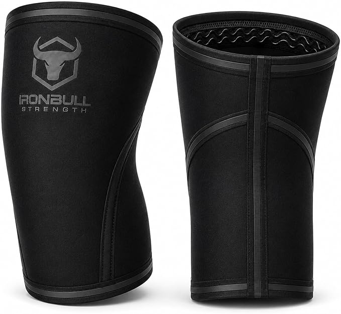 Iron Bull Strength Knee Sleeves 7mm (1 Pair) - Compression Brace & Knee Sleeve For Weightlifting, Powerlifting & Cross Training - Knee Support for Squats - Men & Women