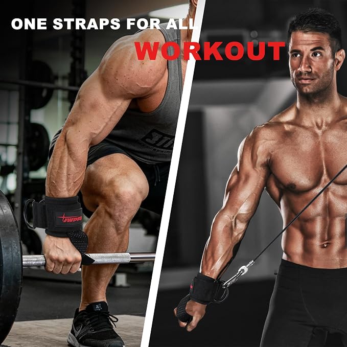 Lifting Straps With D Ring for Weightlifting, Cable Machine, Comfortable Wrist Brace Enhanced Grip for Gym Wrist Straps for Men Woman