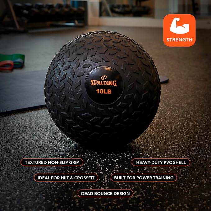 Spalding - Slam Ball for Strength & Conditioning, Weighted Exercise Ball for Core Training, Functional Fitness & Home Gym Workouts