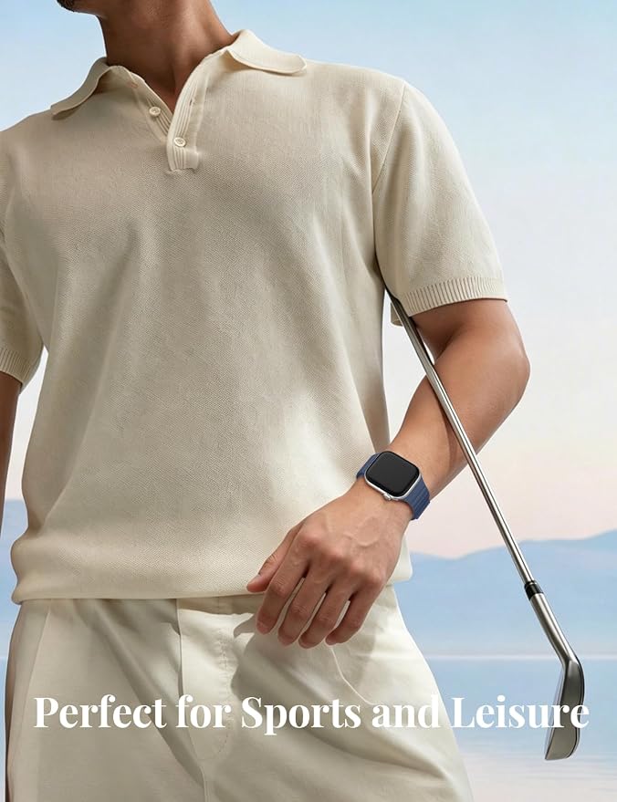 Patented Magnetic Silicone Sport Band for Apple Watch Bands for Women Men | Soft Silicone Solo Loop 40mm 38mm 41mm 44mm 45mm 42mm 49mm, Sport Strap for iWatch Series 11 10 9 8 7 6 5 4 3 2 1 SE Ultra