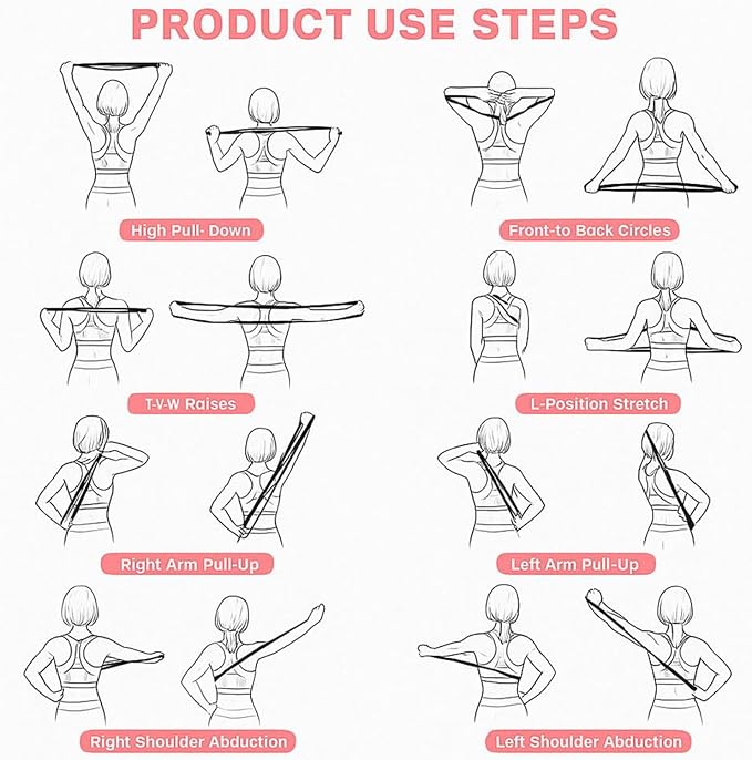 Resistance Bands with Handles,Figure 8 Resistance Band Elastic Fitness Bands Exercise Band for Home Yoga Gym Workout