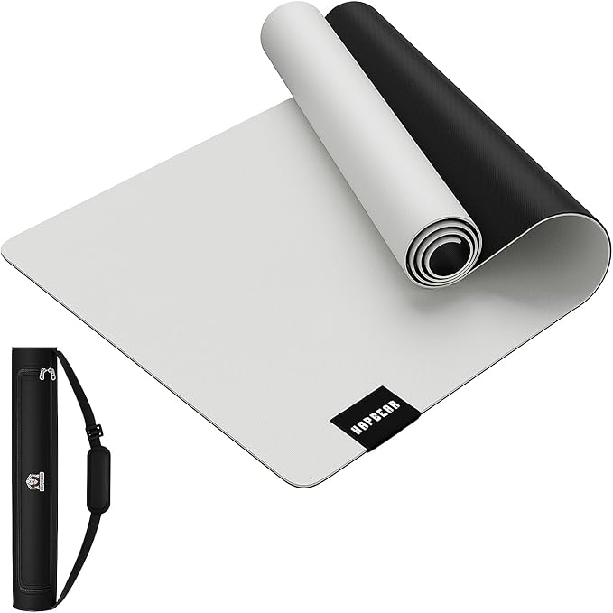 HAPBEAR Large Yoga Mat - 72"×30" Double-Sided Rubber Exercise & Workout Mat - Non-Slip Textured Surface - 5mm Thick Cushioned for Joints - Shock-Absorbing & Durable for Fitness (Yoga, Pilates) - Bonus Oxford Bag Included