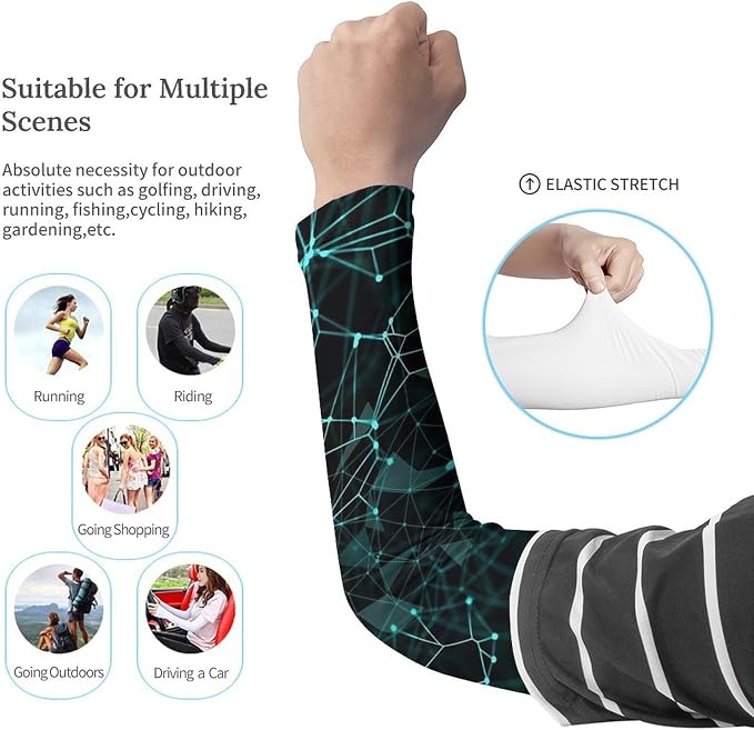 Marble Sports Compression Arm Sleeves for Men & Women - Youth Arm Sleeve Baseball Volleyball Sleeves & Basketball Sleeve