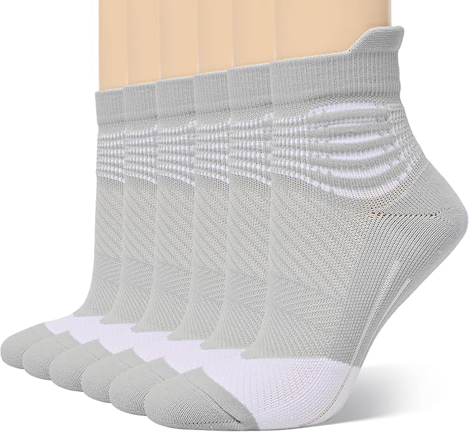 IRAMY Compression Ankle Support Socks Women Wicking Cushioned Athletic Plantar Fasciitis Relief 3/4/6 Pairs