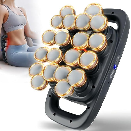 20 Head Portable Massage Gun,3 Modes,30 Levels,Deep Tissue | 20 balls massage deep tissue,30 speed levels,58kg force,25mm depth,USB-C,1800mAh,handhold massager