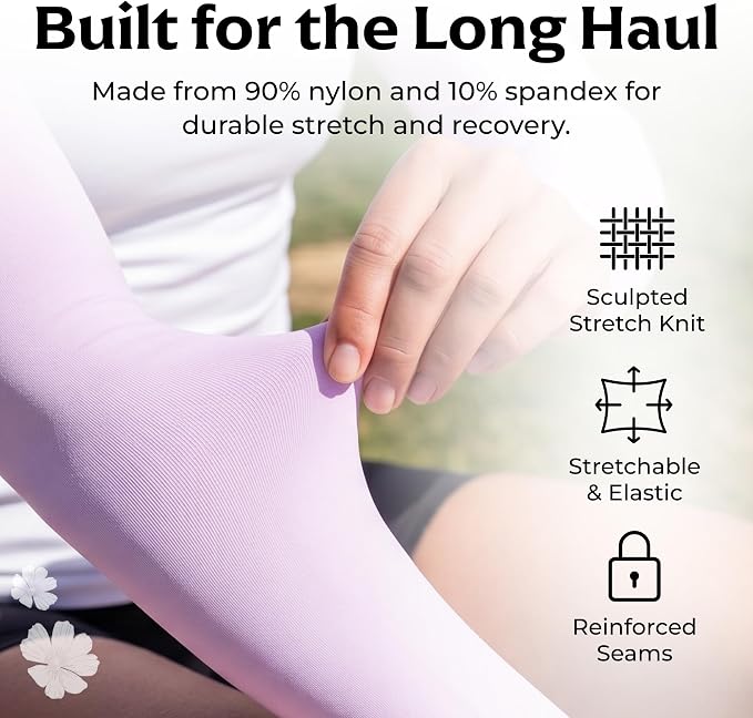 SportsTrail Cooling Arm Sleeves for Men & Women – Breathable, UV Sun Protection, Sports Arm Sleeves for Women, Men & Youth