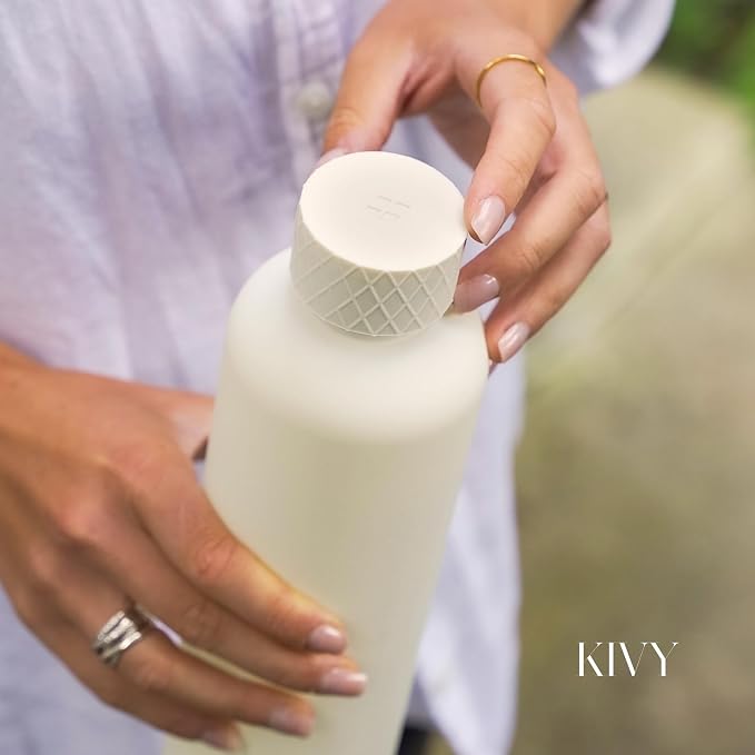 KIVY Slim Water Bottle 32oz [Lightweight & Shatterproof] - Reusable Tritan Water Bottle - Leak Proof Bottle for Women & Men - No Spill - Dishwasher Safe Water Bottle BPA Free