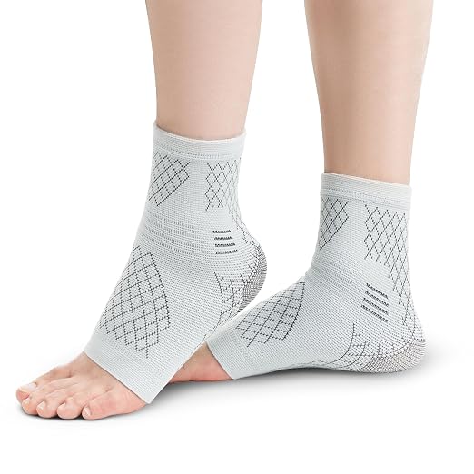 2 Pack Ankle Brace & Ankle Compression Sleeve for Women Men | Arch Support Socks, All-Day Wear, Achilles Tendonitis Brace for Plantar Fasciitis, Sprains, Foot Swelling Relief