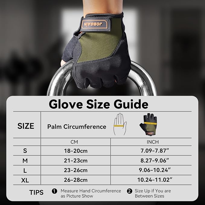 Workout Gloves for Women and Men | Breathable Weight Lifting Gloves, Grip & Shock Absorption, Full Palm Protection, Gym Exercise, Fitness, Training & Cycling