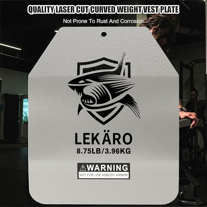 Curved Weighted Vest Plates 8.75 lb & 14.5 lb for Men and Women - 1 Pair Ergonomic Contoured Steel Plates - High-Density Build for Weighted Vests, CrossFit, Hero WOD and Rucking