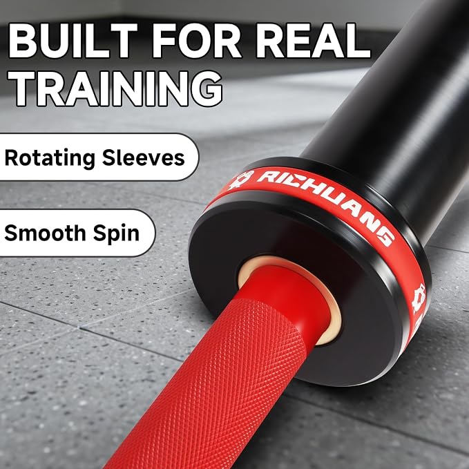 Ceramic Olympic Barbell 4/5/6FT – Short 2" Bar for Home Gym | Alloy/A3/45 steel. 400-500LB. 28mm knurled grip. Brass bushings. Squat, bench, deadlift, hip thrust. Fits standard plates.