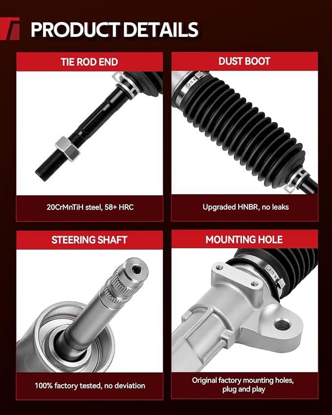 Torchbeam Electronic Power Steering Rack and Pinion Replacement for Kia 2014-2019 Soul All Models, 2015-2019 Soul EV All Models Replace# 1G2416