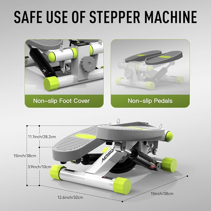 HARISON Mini Stepper with LCD Monitor, 330 LB Capacity for Home Cardio | Compact Stair Training Machine With Quiet Hydraulic Resistance, Portable Design For Under Desk Workouts & Small Spaces