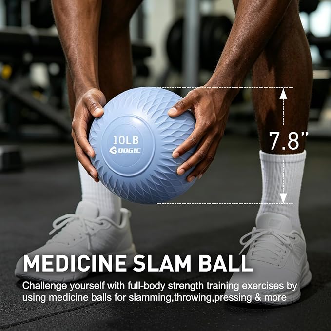 Slam Ball Medicine Ball Weighted Balls for Exercise and Workout, Strength, Cardio, Cross-Training and Core Workouts