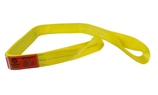 Kennedy Wire Rope & Sling Company 2inches x 4' 2-Ply Twist Eye Polyester Lifting Sling (Various Sizes in Listing) Made in The USA