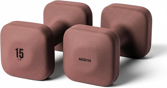 WeGym Square Dumbbells for Home Gym, Hand Weights for Strength Training