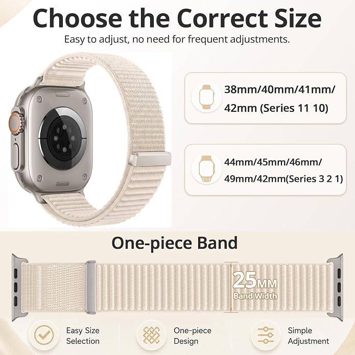 Nylon Loop Sport Band Compatible with Apple Watch Ultra 3 2 Band 49mm 46mm 45mm 44mm 42mm 41mm 40mm 38mm Women Men, Stretchy Strap Elastic Fabric Wristband for iWatch Series 11 10 SE 9 8 7 6 5 4 3 2 1
