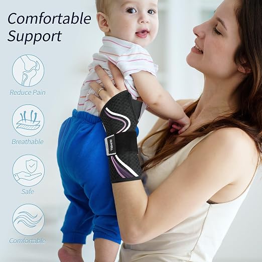 Wrist Brace for Carpal Tunnel,Night Wrist Support Pain Relief Wrist Splint for Arthritis Tendonitis Sprains Hand Brace for Work Fit for Women and Men(Left,XS-M)