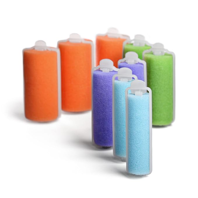 Goody GoCurl Foam Hair Rollers, Assorted Colors, 36 Count (Pack of 3)