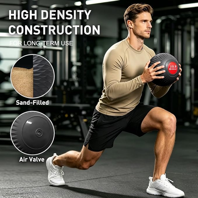 Slam Ball Medicine Ball Weighted Balls for Exercise and Workout, Strength, Cardio, Cross-Training and Core Workouts