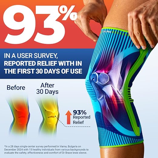 DR. BRACE ELITE Knee Brace with Side Stabilizer (2 Pack) Knee Brace | for Women & Men, Workout, Sports, Daily Knee Compression Sleeve for Maximum Knee Pain Support & Fast Recovery