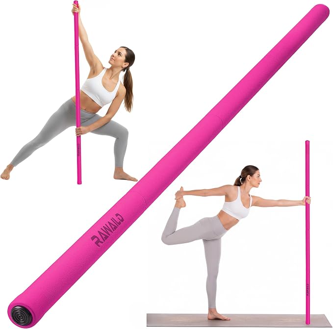 Yoga Stick, Upgraded 5ft Sturdy Steel Mobility Stick, Adjustable Exercise Equipment for Stretching, Flexibility & Balance, Physical Therapy & Posture Correction, Shoulder & Back Relaxation