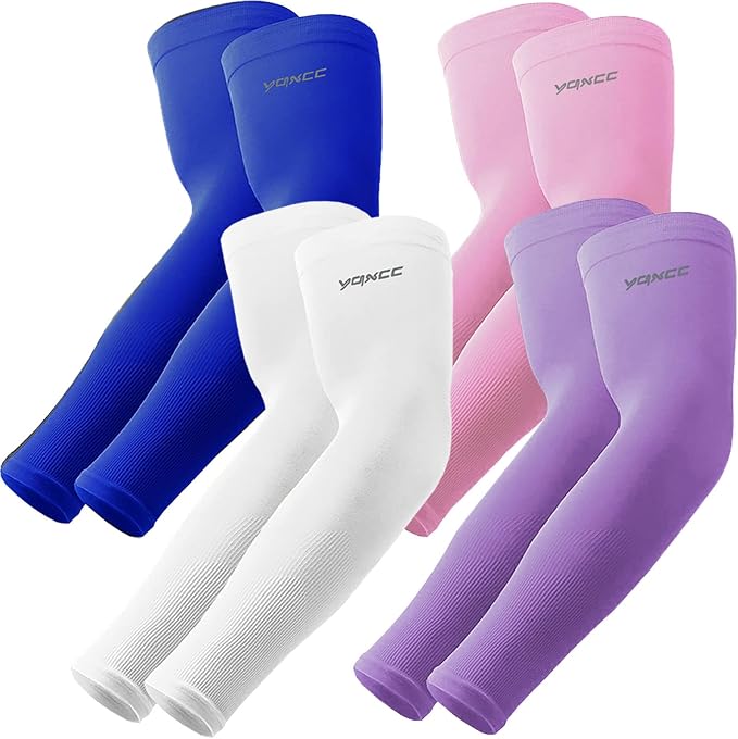 YQXCC Arm Sleeves Cooling UV Sun Protection Sport Compression for Men Women | UPF50, Tattoo Coverage, Lightweight, Breathable, Seamless Cover Arms, Daily Wear, Outdoor Work, Basketball Baseball Golf