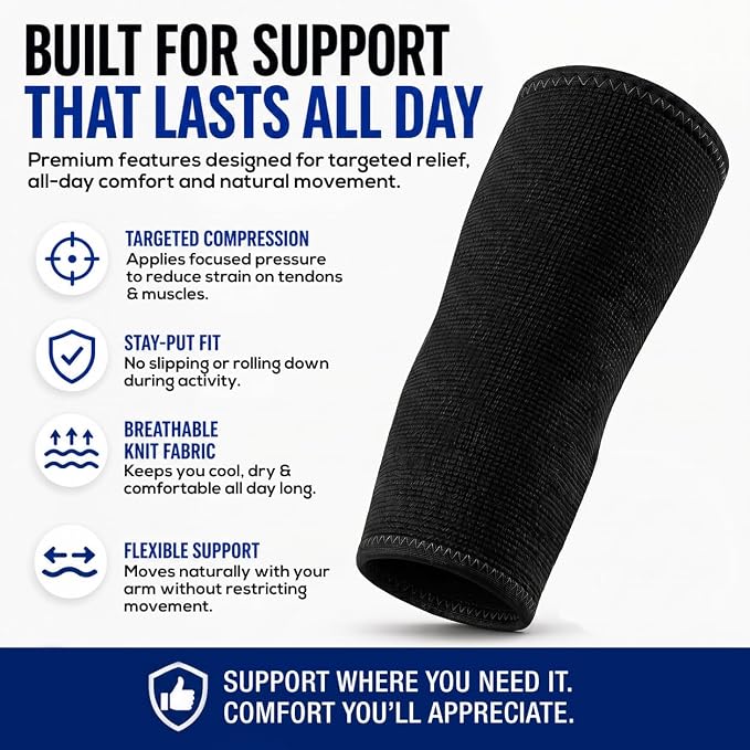 SB SOX Elbow Brace Compression Sleeve for Men & Women