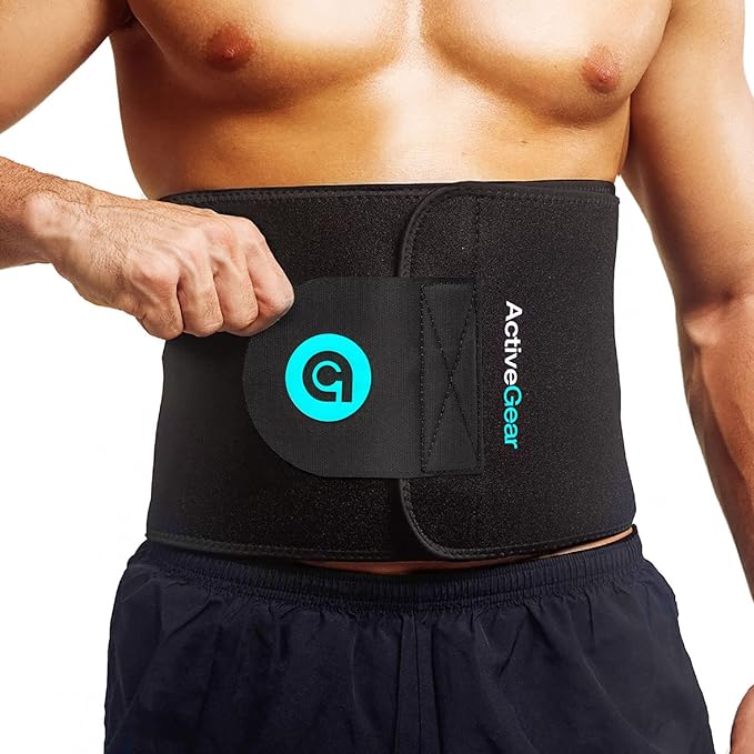 Premium Waist Trimmer & Trainer Belt for Men and Women - Sweat-Enhancing Slimming Wrap for Stomach, Adjustable Fit