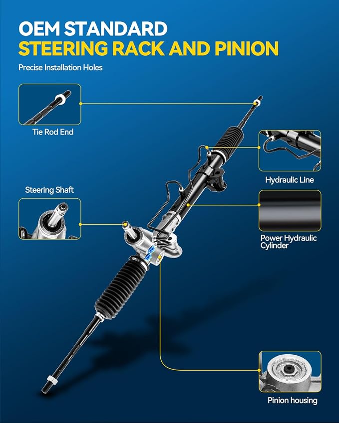 PHILTOP Power Steering Rack and Pinion for Patriot, Compass, Caliber | 2007-2010 Caliber, 2007-2010 Compass/Patriot, 2011-2017 Compass/Patriot 4WD Replace No.5154519AA, 6507629AA, 5105085AB
