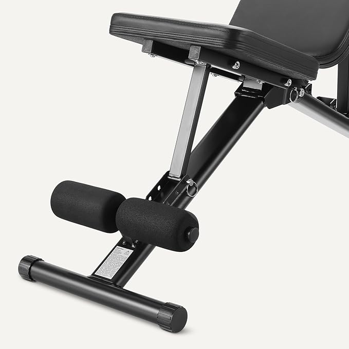 Amazon Basics Adjustable Workout Weight Bench Press, Foldable for Home Gym, Supports up to 660 Pounds, Black