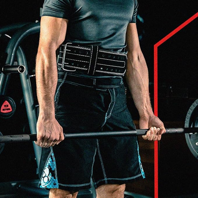 Hawk Sports Double Prong Powerlifting Belt for Men & Women, 10mm Thick, 4" Wide Suede Leather Weightlifting Belt, for Doing Heavy Weight Workouts like Deadlifts & Squats at Full Power