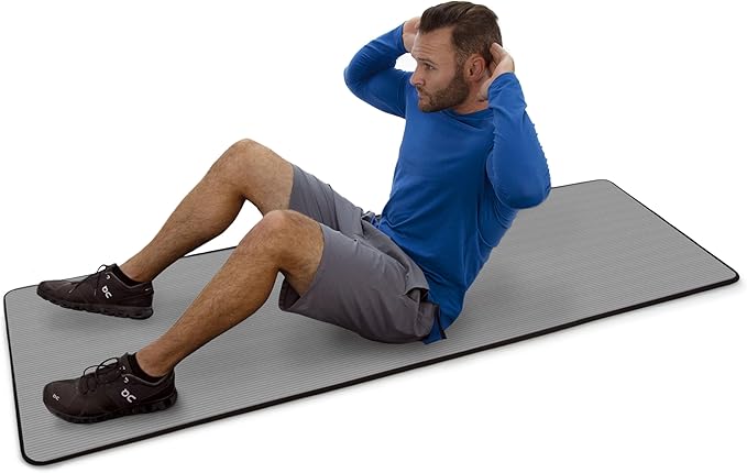 MICRODRY Multi-Purpose Fitness Mat, Cushioned & Non-Slip Foam for Yoga, Pilates, HIIT, Skid-Resistant and Tear-Resistant, 24"x72" with Carry Strap