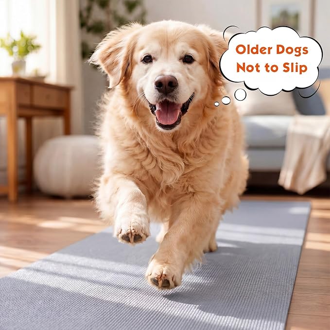Nuanchu Yoga Mat Roll 24 inch Width, 4mm Thick Non Slip Exercise Mat, Large Anti Tear Gym Flooring for Home Workout, Fitness, Senior Dog Floor Protection