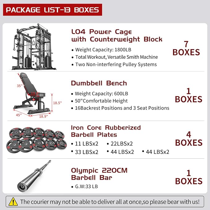 XGSW Smith Machine with Weight Stack, Multi-Function Squat Rack Power Cage with Cable Crossover System, for Home Gym