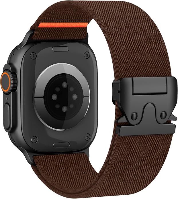 Elastic Sport Band for Apple Watch Ultra 3/2/1 Bands 49mm 46mm 45mm 44mm 42mm 41mm 40mm 38mm Men Women, Adjustable Parachute Buckle Nylon Fabric Wristband for iWatch Series 11 10 SE 9 8 7 6 5 4 3