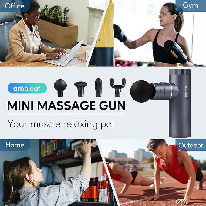 arboleaf Thermacool Massage Gun Deep Tissue with Heat and Cold Head, Full-Metal Electric Portable Hand Held Massager Gun for Back, Body Sore Muscles, Pain Relief | Targeted Temperature Control with Deep Percussion Massage for Muscle Warm-Up, Post-Worko...