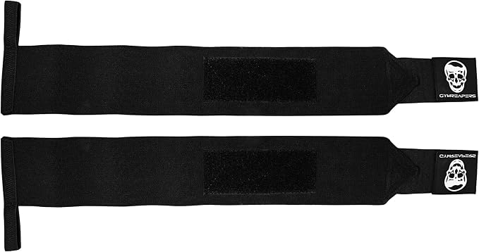 Wrist Wraps Weightlifting - Stiff Heavy Duty 18 inch Wraps With Thick Thumb Loop For Powerlifting, Bodybuilding, Cross Training, & Heavy Presses