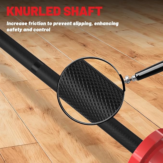 5LB Mini Barbell Bar 4ft Technique Training Barbell For Beginner Women kid | PAPABABE 5LB Mini Barbell Bar 4ft Technique Training Barbell for Beginner Women kid 2-inch Plate Barbell for Home Gym Fitness