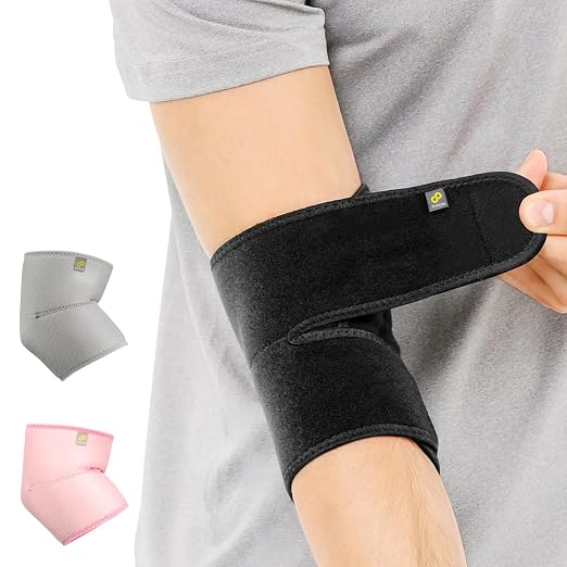 Bracoo Elbow Brace for Tendonitis Women Men, Tennis Elbow Compression Sleeve Wrap Support, Golfer's Elbow, Bursitis, Sprains, Strains, Sports Injury Recovery Joint, Arthritis Pain Relief, ES10