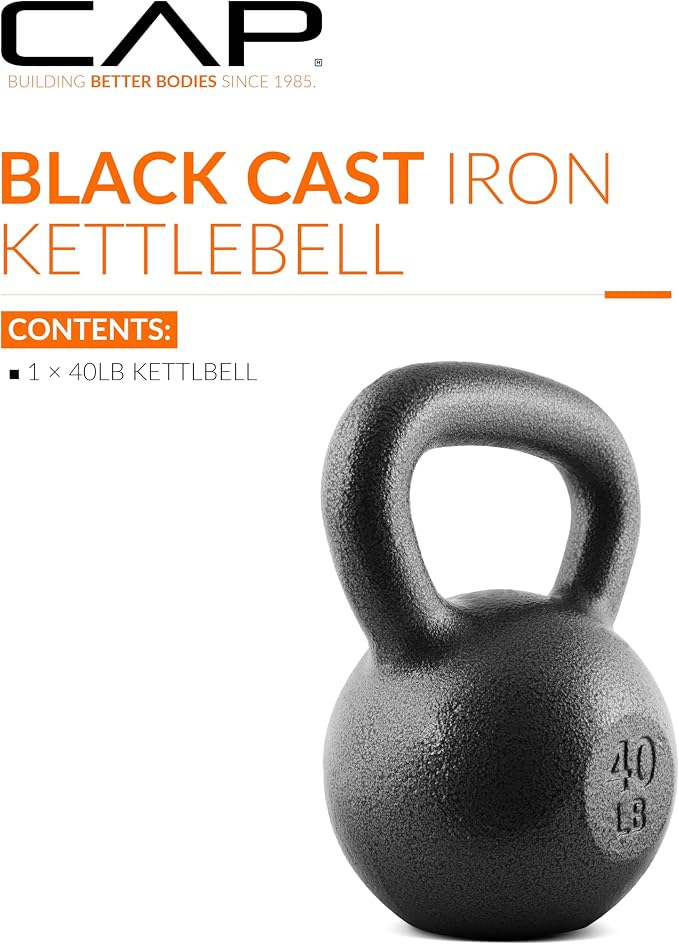 CAP Barbell Cast Iron Kettlebell - Singles and Sets, Multiple Weight Choices