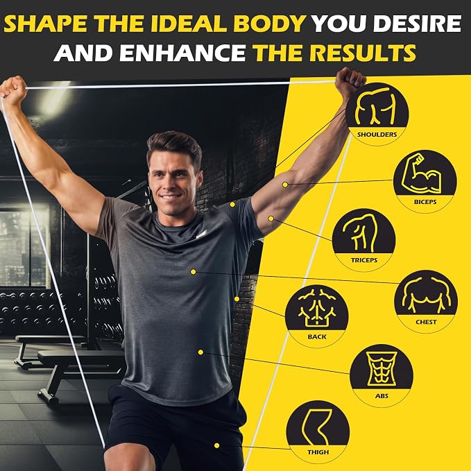Seenelling 36 Pcs Resistance Bands Bulk Elastic Workout Bands for Home Gym Strength Training Yoga and Physical Exercise Loop for Men and Women