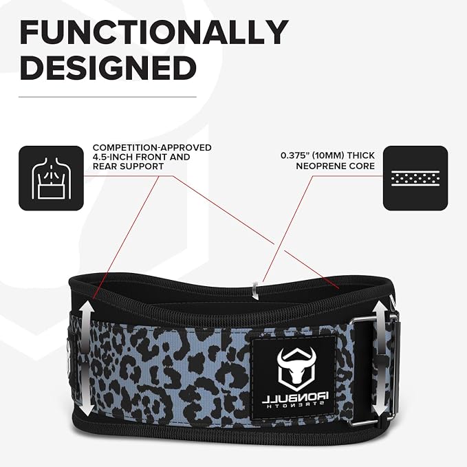 Weight Lifting Belt for Men and Women - Great for Squats, Deadlift, Lunge, Exercises and Training - Best for Olympic, Cross-Training and Bodybuilding Workout