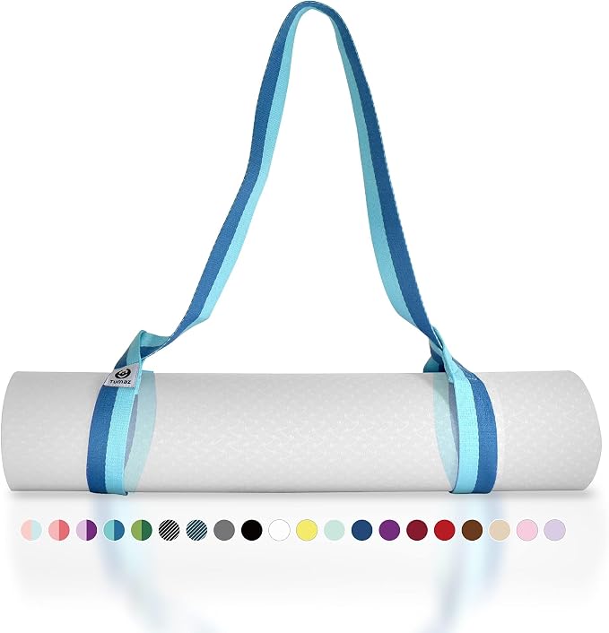 Yoga Mat Strap Adjustable Carrier for All Yoga Mats, 2 Sizes | Extra Thick Cotton Blend |16+ colors are available | Fits Most Yoga Mats | Soft Woven Texture | Comfortable Shoulder Carry