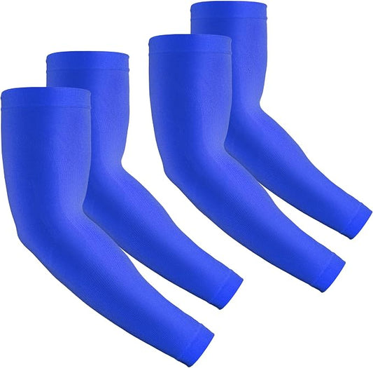 2 Pairs UV Protection Cooling Arm Sleeves Compression Sun Sleeves for Men Women Youth, Tattoo Cover Up, UPF 50
