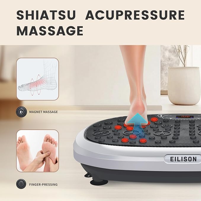 FitMaxx 3D XL Vibration Plate Exercise Machine - Whole Body Workout Vibration Platform w/Loop Bands - Lymphatic Drainage Machine for Weight Loss, Shaping, Recovery