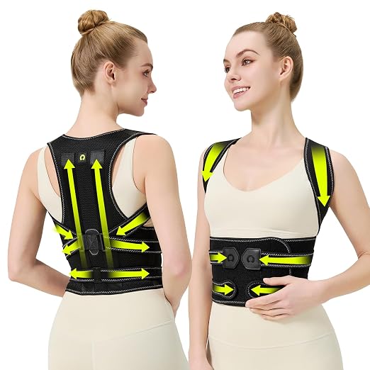 Back Brace Posture Corrector for Women, Upgraded Upper Back Support – Helps Neck, Shoulder & Back Pain Relief, Comfortable Spine Support Belt for Office, Work and Home Daily Use