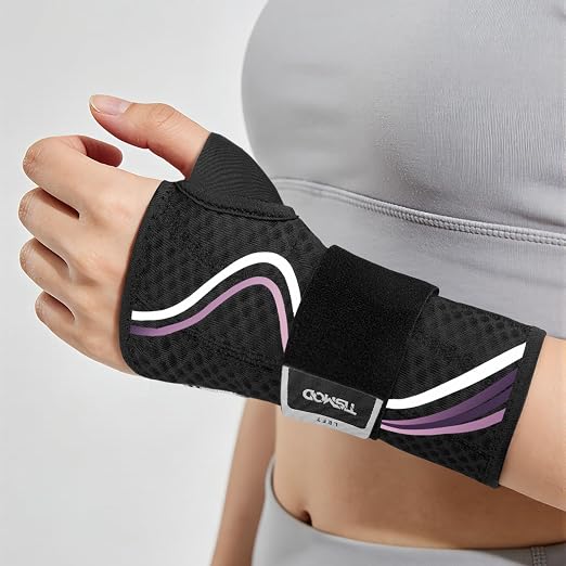 Wrist Brace for Carpal Tunnel,Night Wrist Support Pain Relief Wrist Splint for Arthritis Tendonitis Sprains Hand Brace for Work Fit for Women and Men(Left,L-XL)