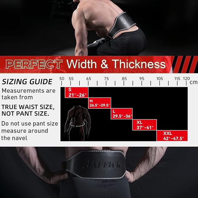 Genuine Leather Weight Lifting Belt for Men Gym Weight Belt Lumbar Back Support Powerlifting Weightlifting Heavy Duty Workout Training Strength Training Equipment